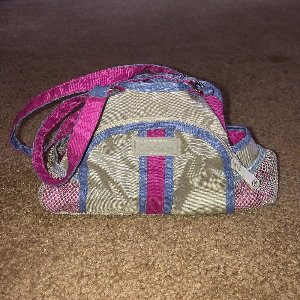 American Girl Coconut Dog Pet Carrier Travel Bag Pink Gray Blue AG Doll